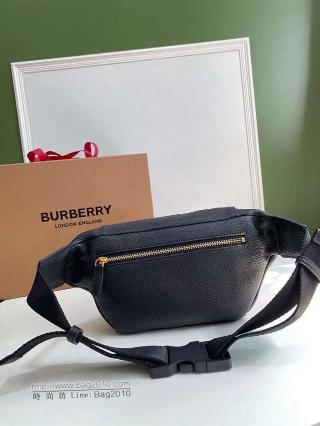 Burberry專櫃新款腰包 巴寶莉全皮壓麥標誌性字母logo中性款腰包  db1209